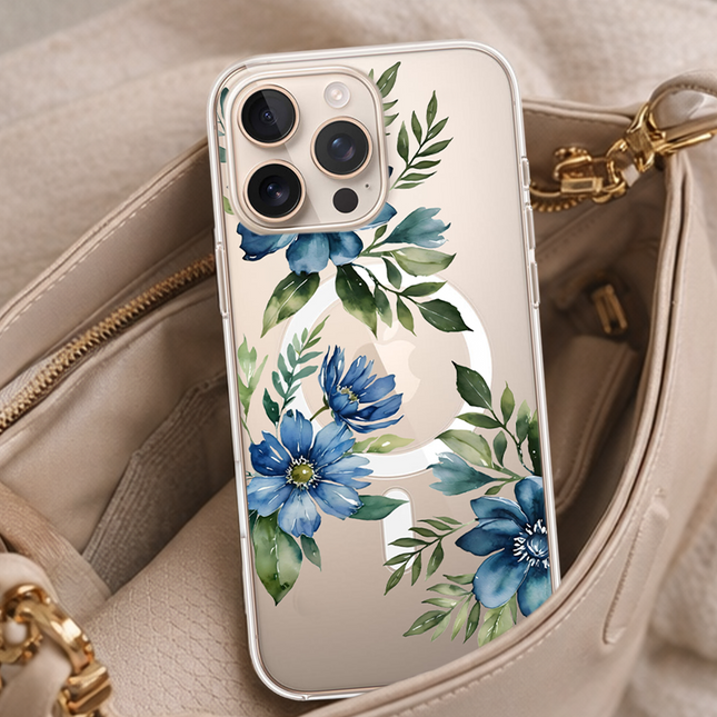 Bleu Floral - iPhone 16 Pro Max