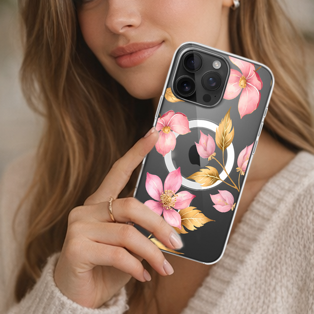 Fleur rose - iPhone 16 Pro