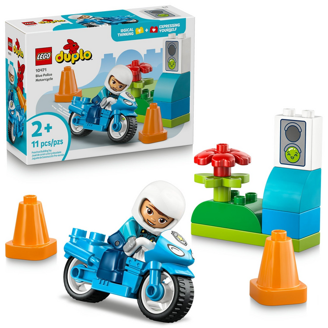 LEGO Duplo - Moto de police bleue 10471