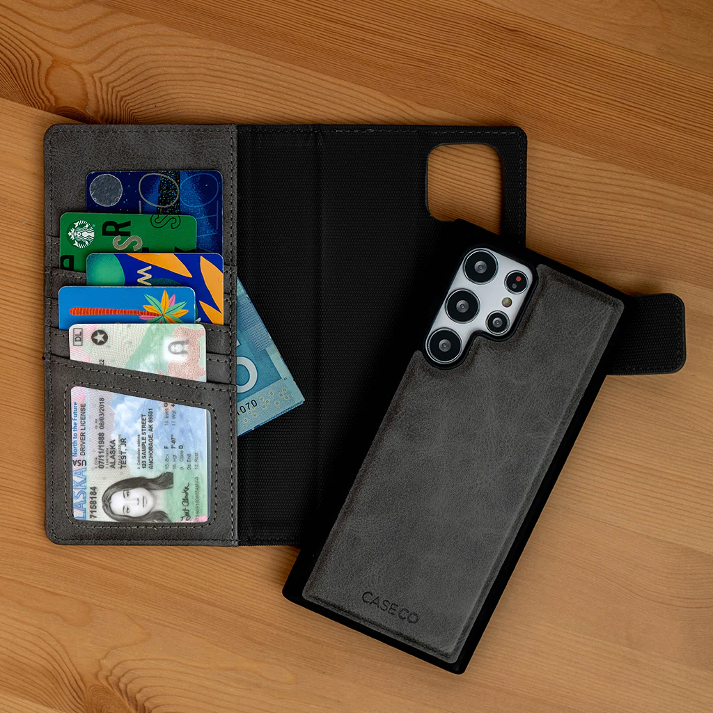 Étui portefeuille détachable Samsung Galaxy S22 Ultra (5 cartes) (5th Ave)