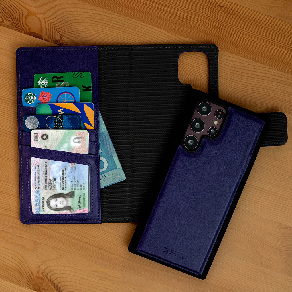 Étui portefeuille détachable Samsung Galaxy S22 Ultra (5 cartes) (5th Ave)