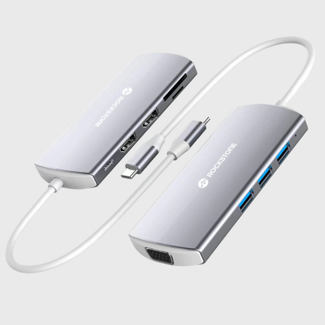 Hub HDMI double USB-C 9-en-1 de Rockstone