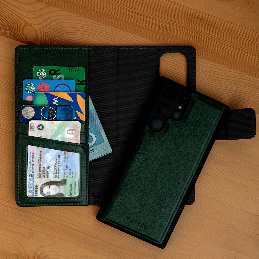 Étui portefeuille détachable Samsung Galaxy S22 Ultra (5 cartes) (5th Ave)