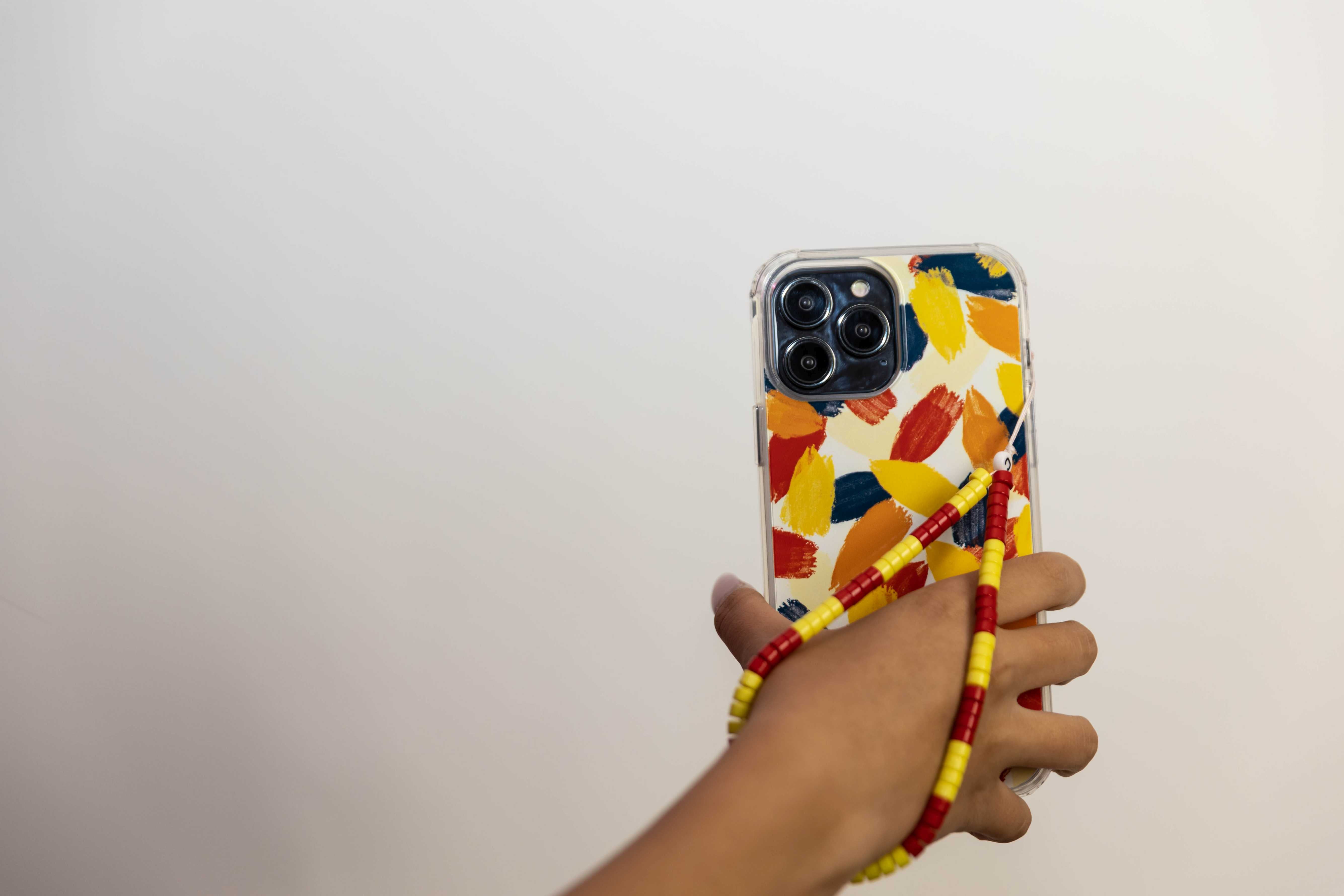 Breloque téléphone en perles