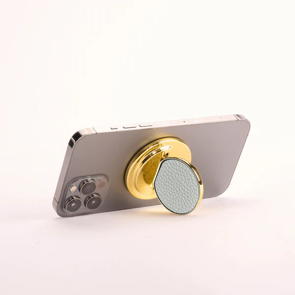 Poignée de téléphone MagSafe en cuir blanc - MAGHANDL O
