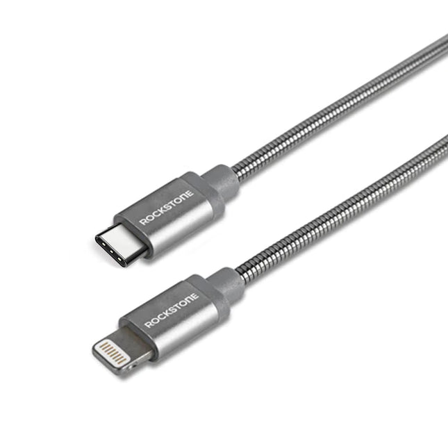 Câble Lightning vers Type-C tressé en métal Pet Proof - 2 mètres