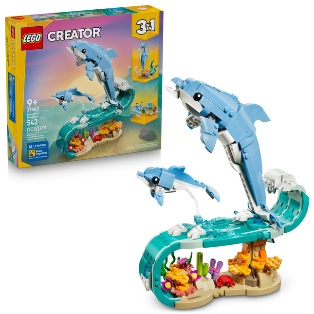 LEGO Creator - Animaux marins : magnifiques dauphins 31385