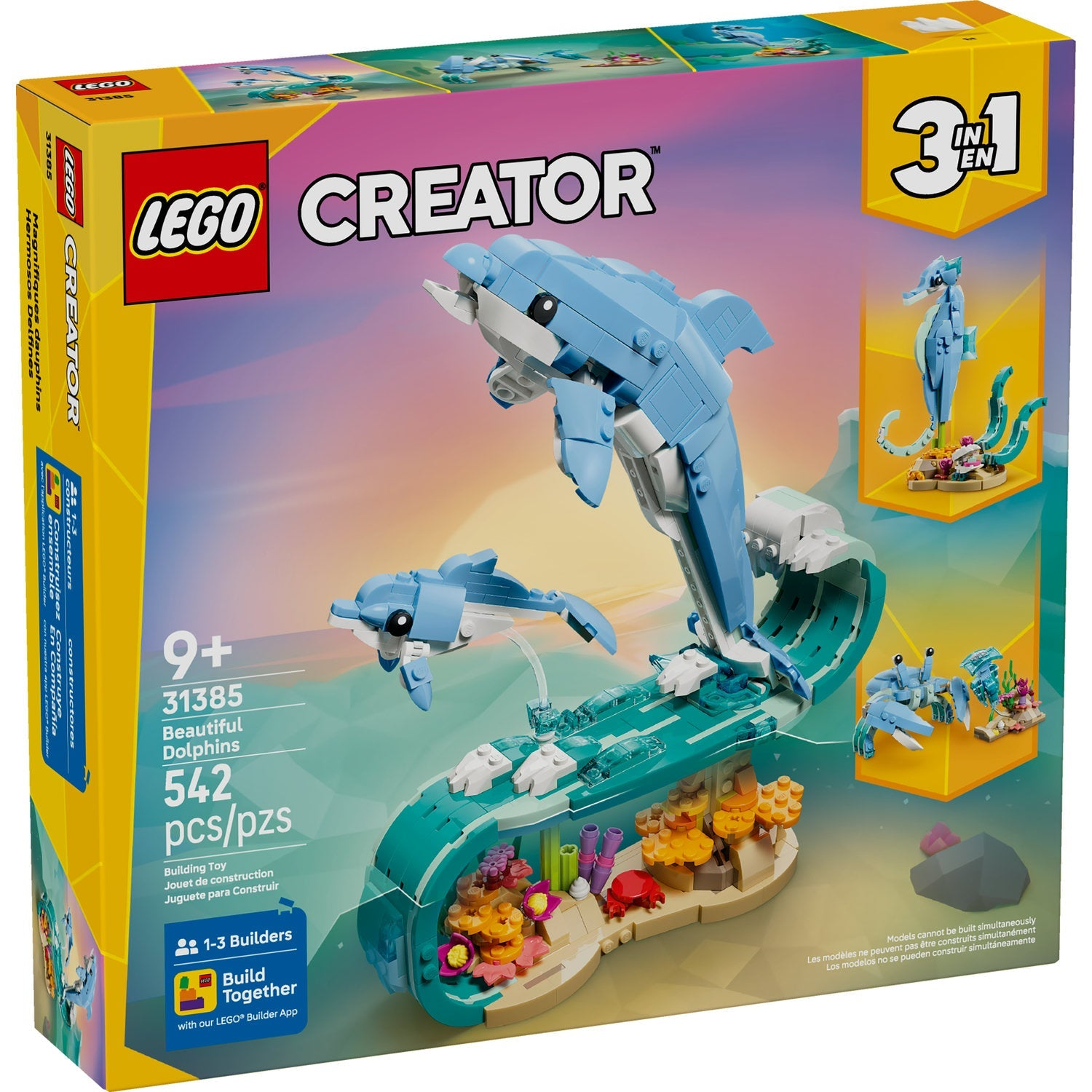 LEGO Creator - Animaux marins : magnifiques dauphins 31385
