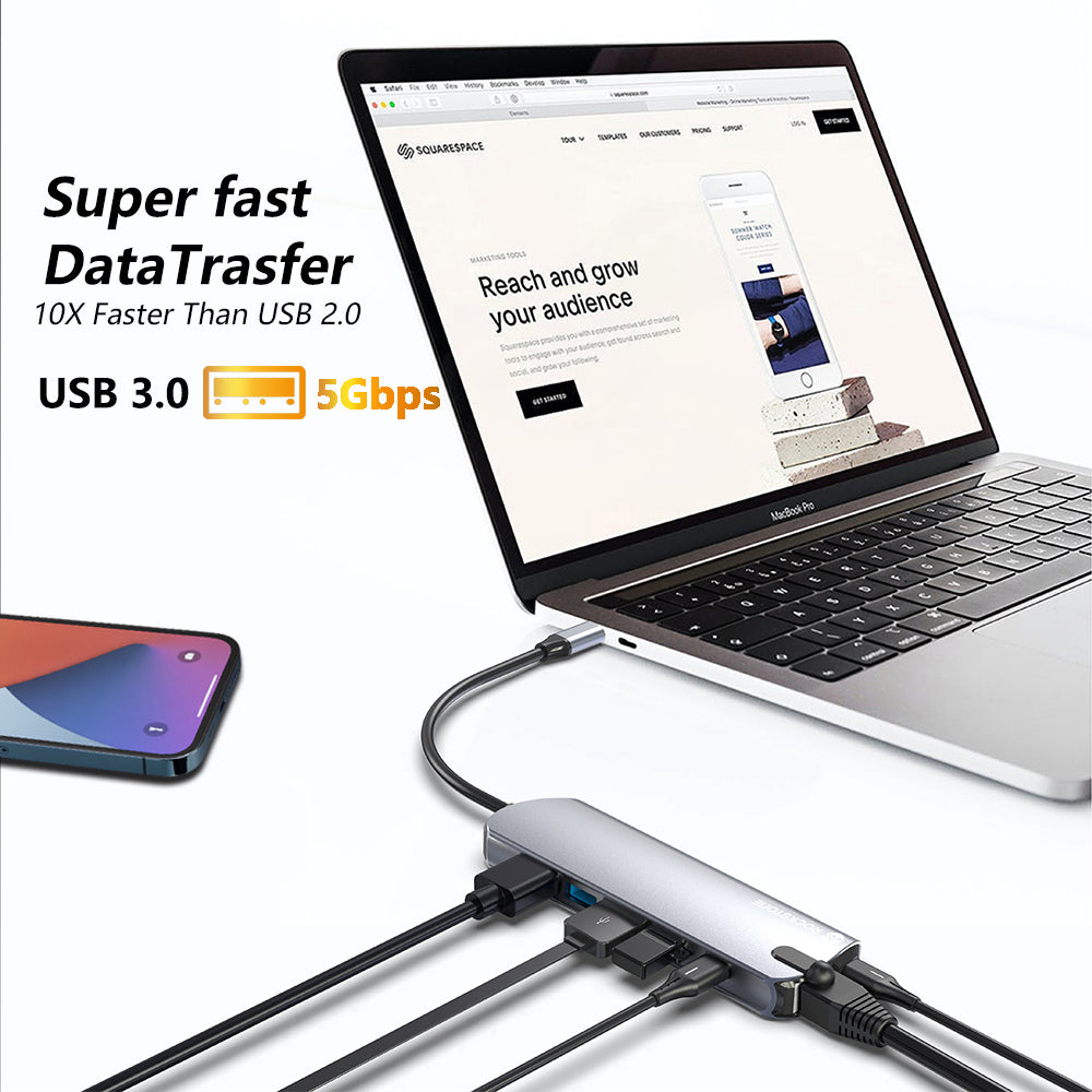 Hub Rockstone USB-C 9-en-1