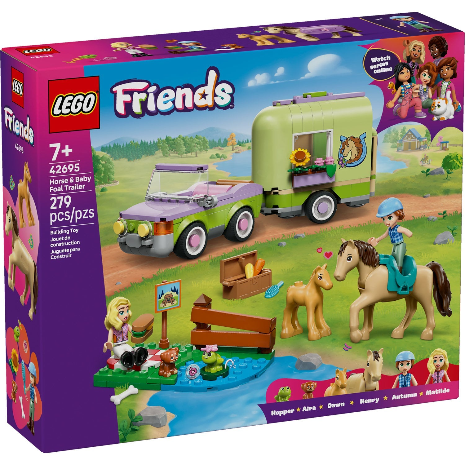 LEGO Friends - Remorque pour cheval et poulain 42695