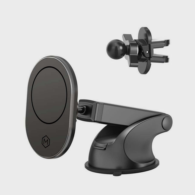 Support magnétique MagSafe combiné avec grille d'aération et base pour tableau de bord