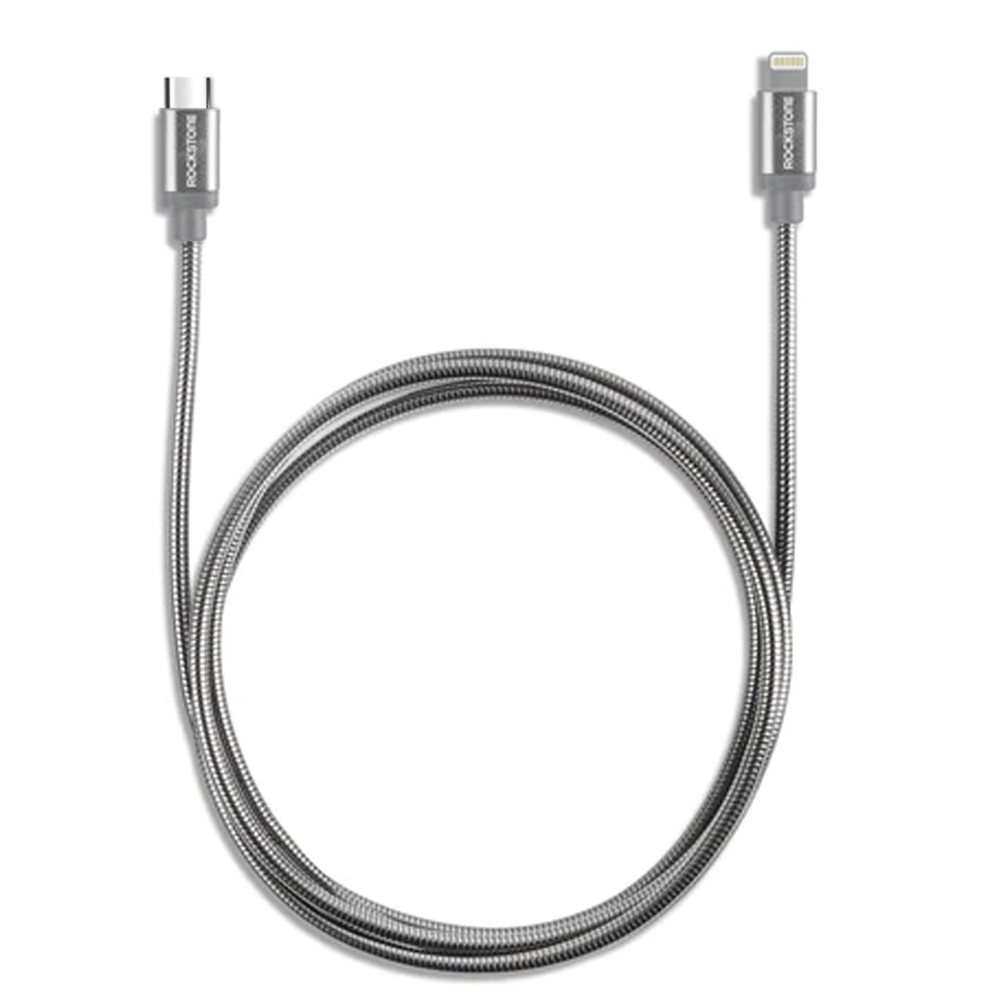 Câble Lightning vers Type-C tressé en métal Pet Proof - 2 mètres