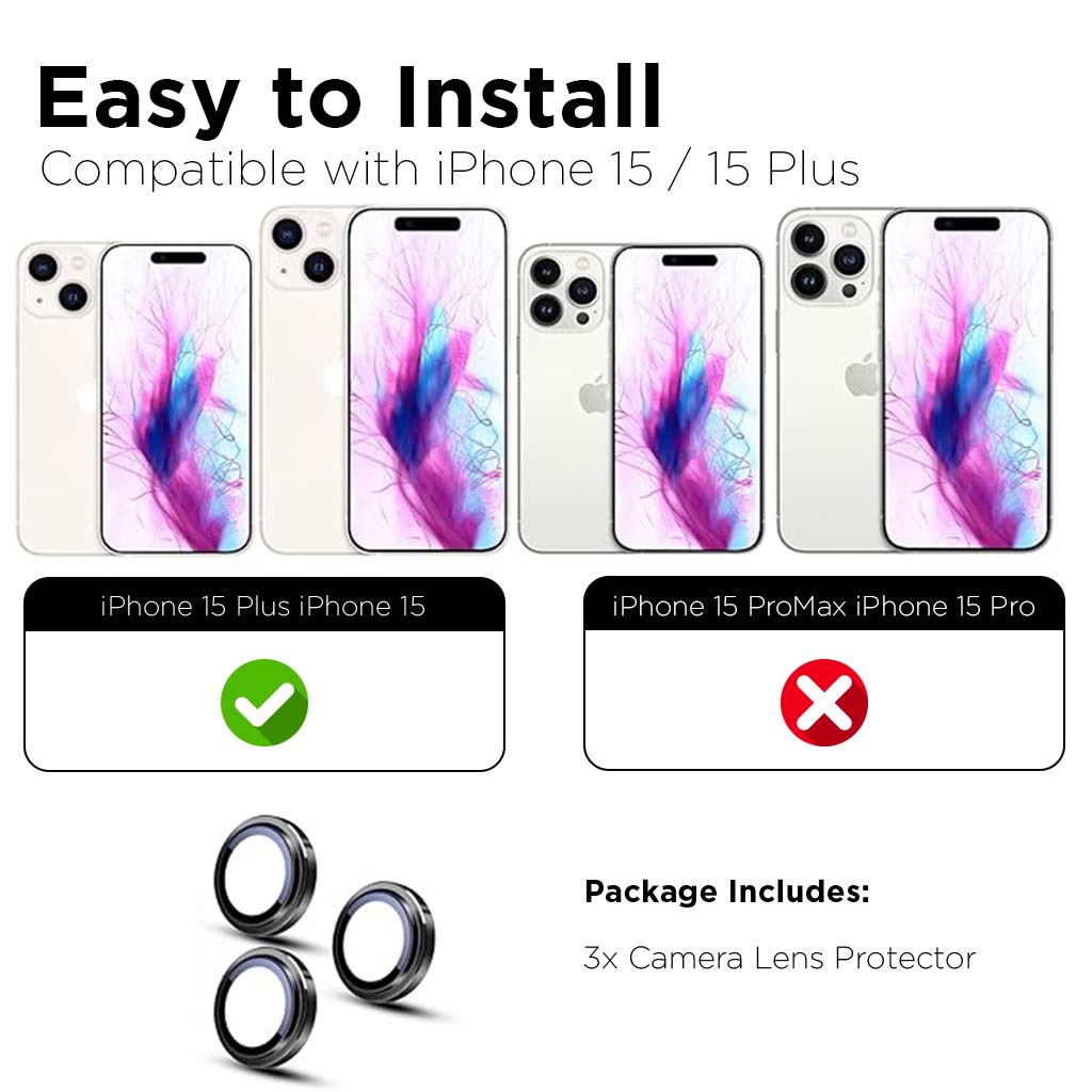 Protecteur d'objectif de caméra Screen Patrol - iPhone 15