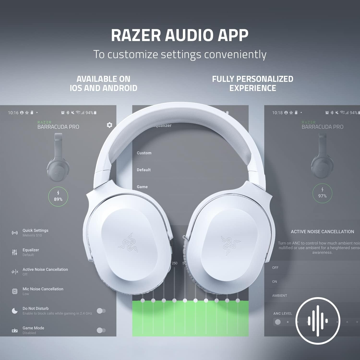 Razer Barracuda X (2022) - Casque sans fil multiplateforme pour jeux et mobiles - Blanc