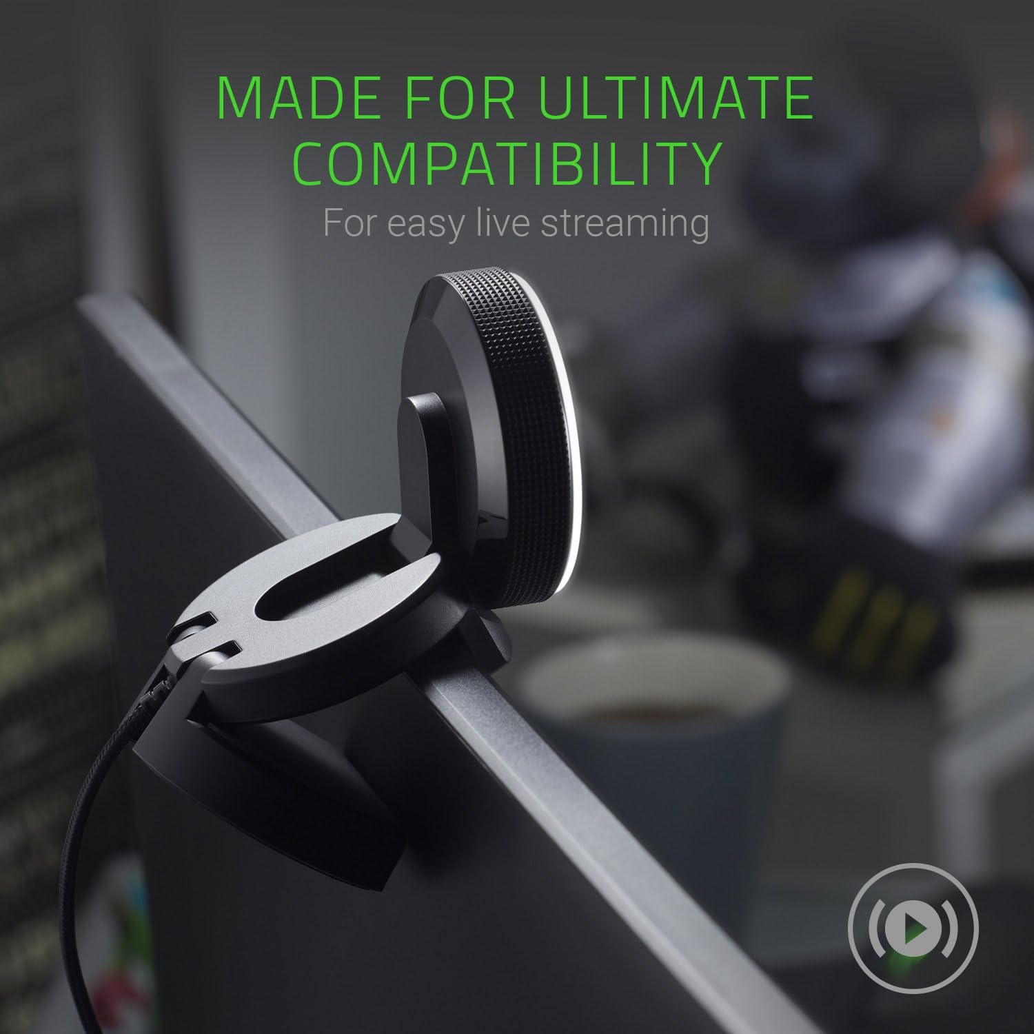 Razer Kiyo Ring Light Equipped Streaming Webcam (Razer Renewed)