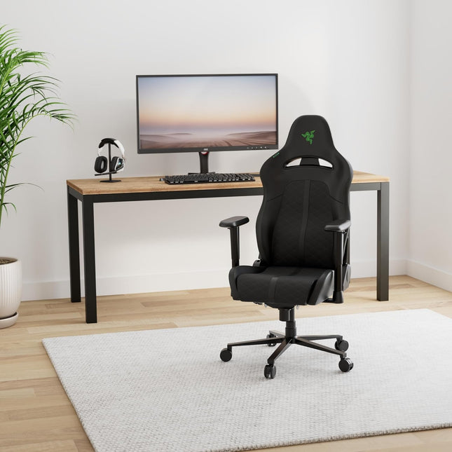Razer Enki X - Fauteuil de jeu indispensable pour des performances optimales - Noir/Vert (Razer Renewed)