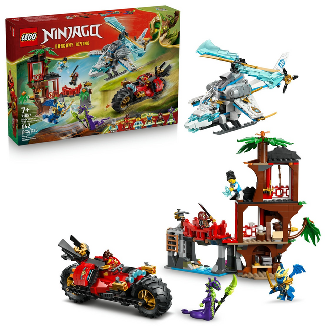 LEGO Ninjago - Bataille dans la cabane dans les arbres avec les véhicules ninja 71857