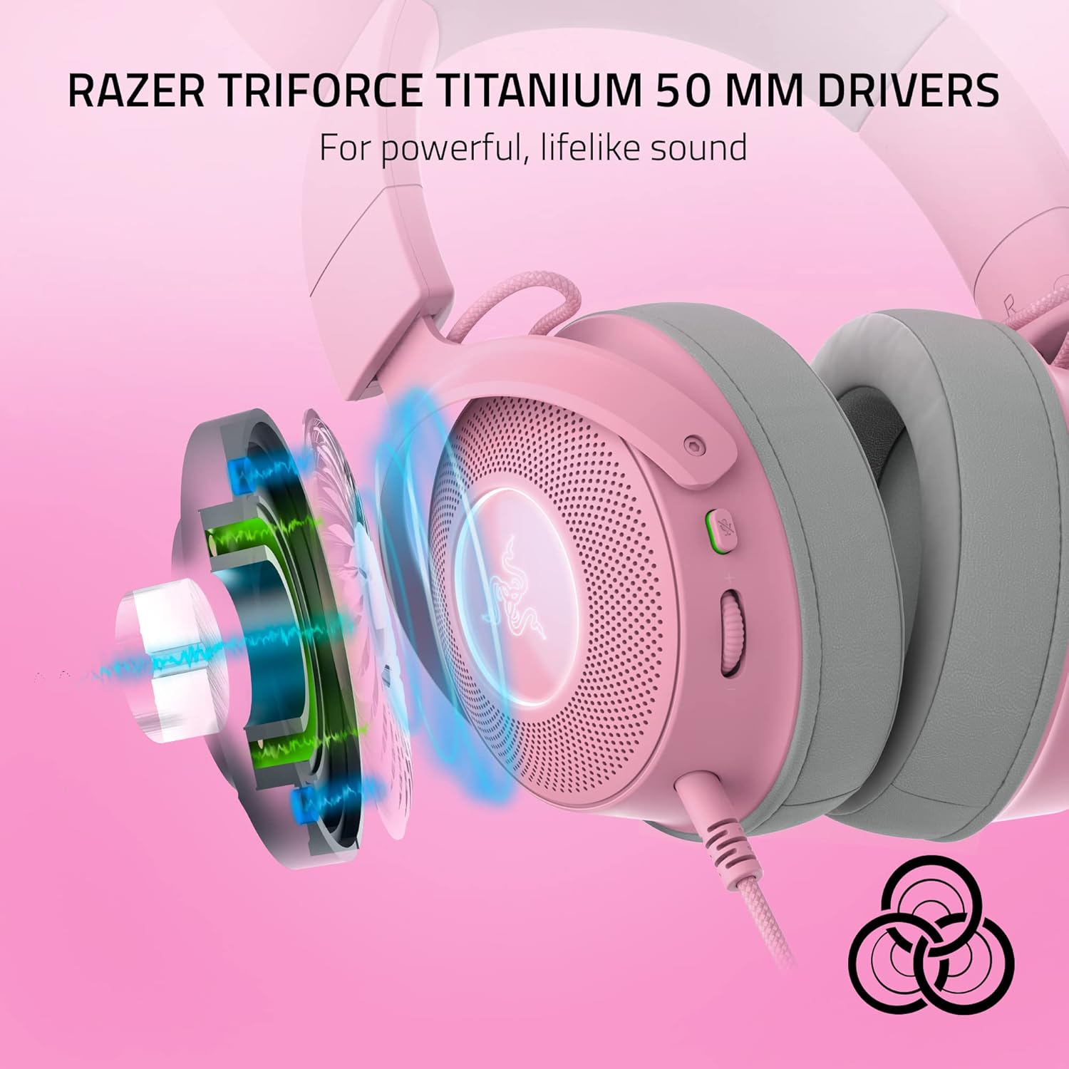 Razer Kraken Kitty V2 Pro Quartz (Razer Renewed)