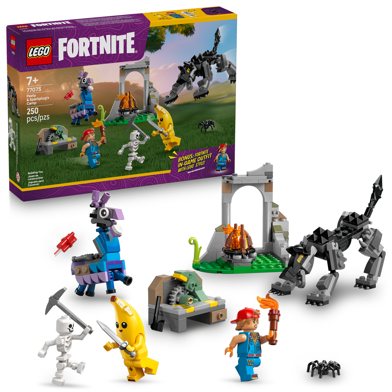 LEGO Fortnite - Le camp de Peely et Sparkplug 77075