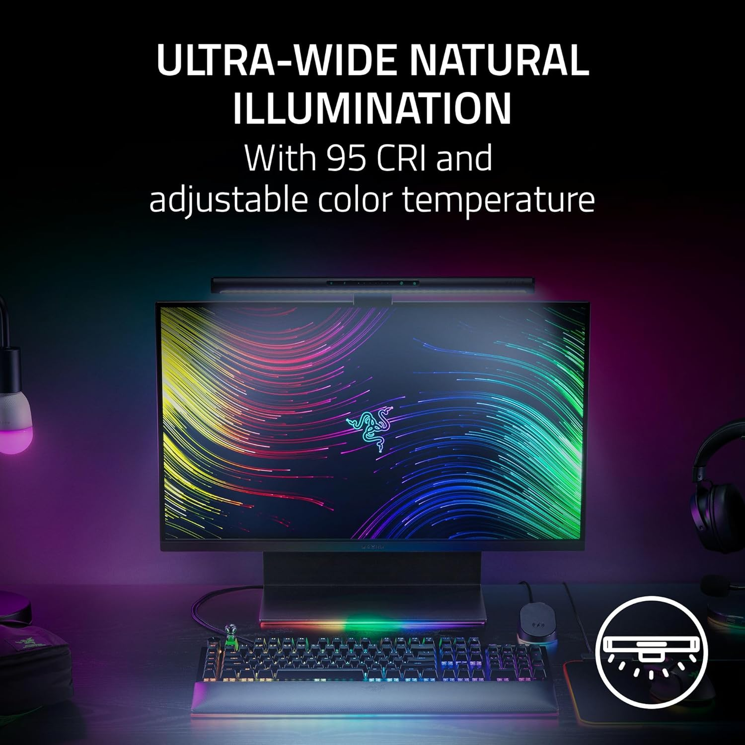 Barre lumineuse LED pour moniteur Razer Aether (Razer Renewed)
