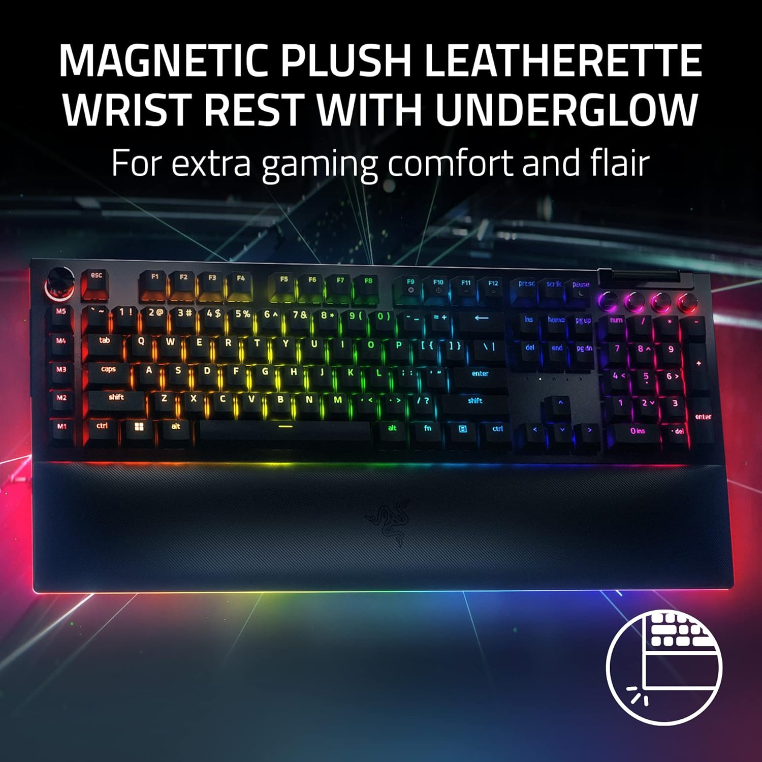 Razer BlackWidow V4 Pro (Switch vert) (Razer Renewed)