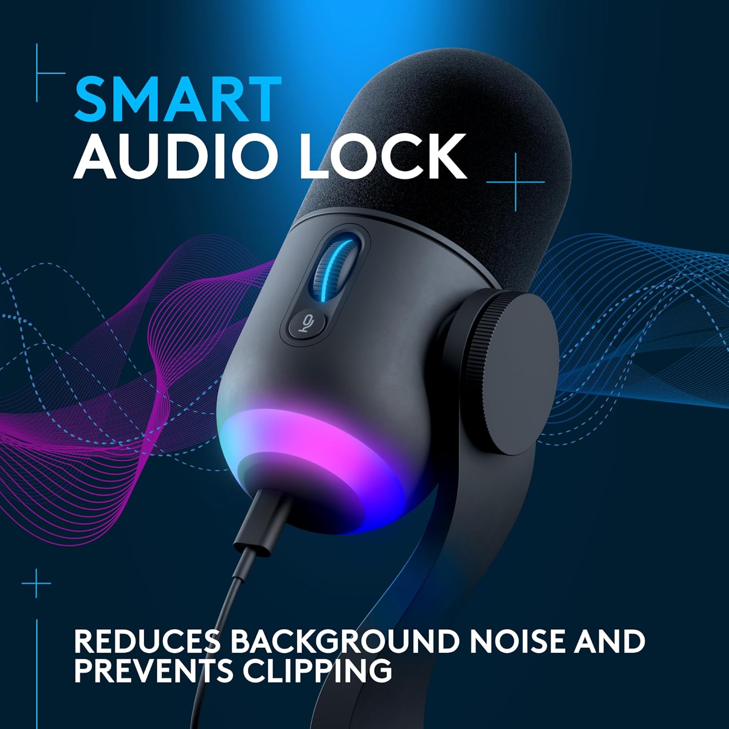 Logitech - Microphone de jeu Yeti GX Dynamic RGB