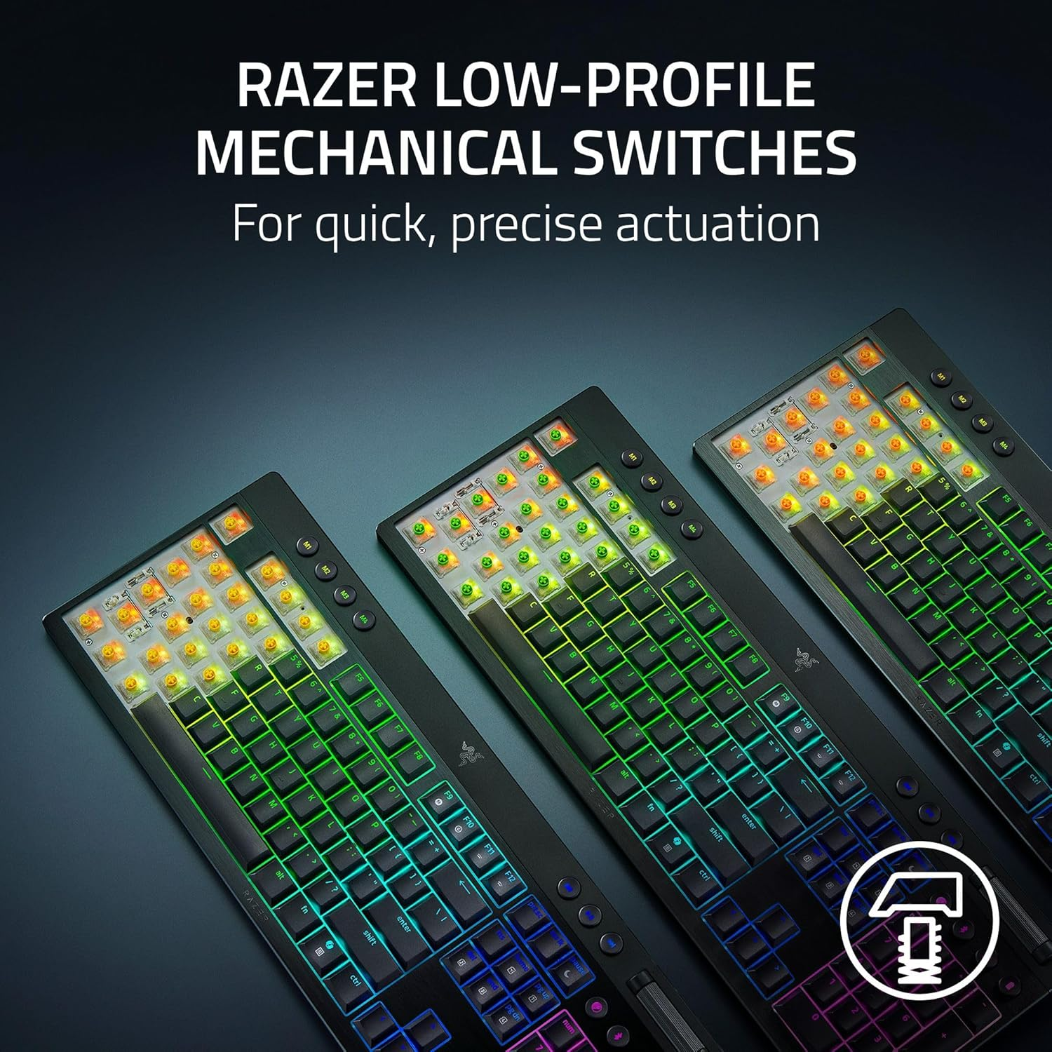 Clavier sans fil Razer BlackWidow V4 Low Pro HyperSpeed (Razer Renewed)