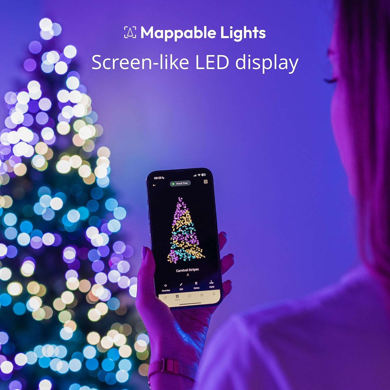 Guirlande lumineuse TWINKLY 250 ampoules LED connectées multicolores