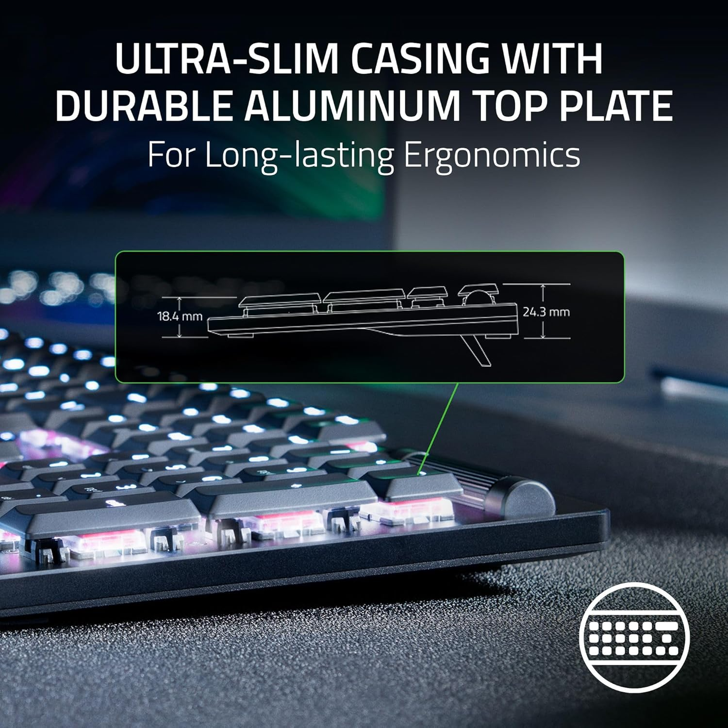 Razer DeathStalker V2 (Linear Red) (Razer Renewed)