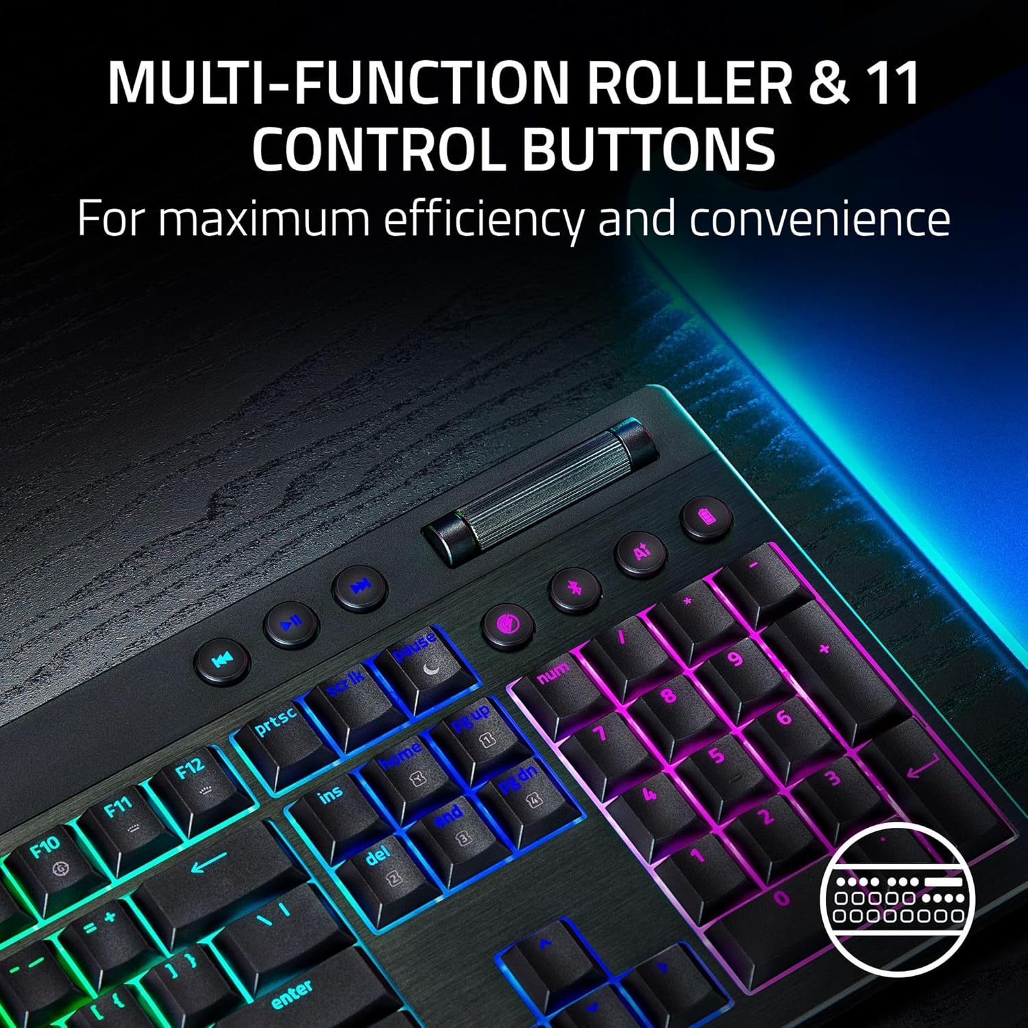 Clavier sans fil Razer BlackWidow V4 Low Pro HyperSpeed (Razer Renewed)