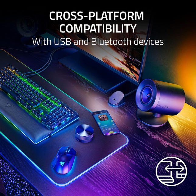 Haut-parleurs sans fil Razer Nommo V2 Pro Gaming (Razer Renewed)