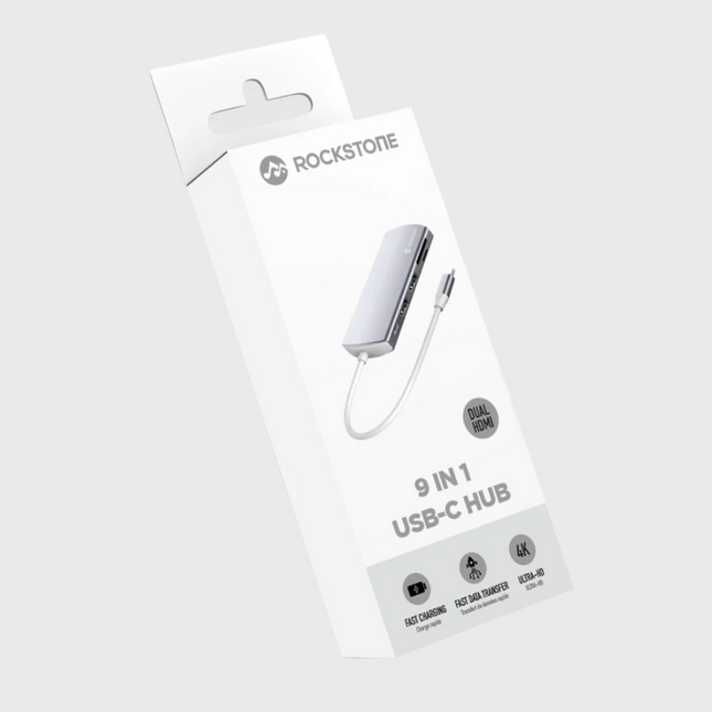 Hub HDMI double USB-C 9-en-1 de Rockstone