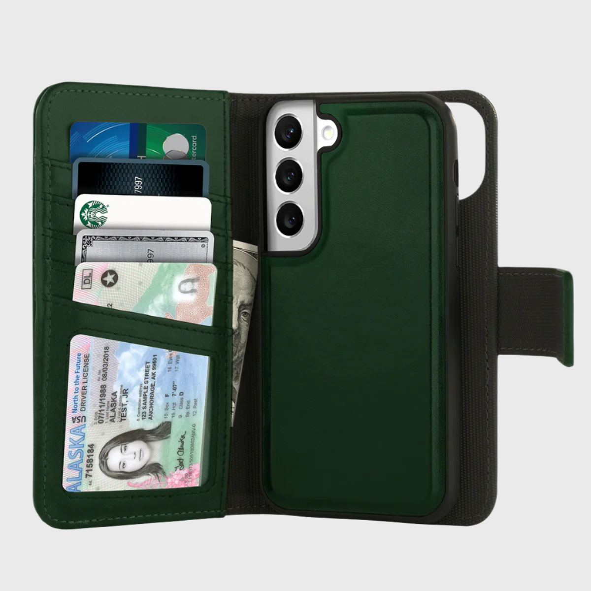 Etui portefeuille détachable Samsung Galaxy S21 FE (5 cartes) (5th Ave) (BULK PACKAGING)