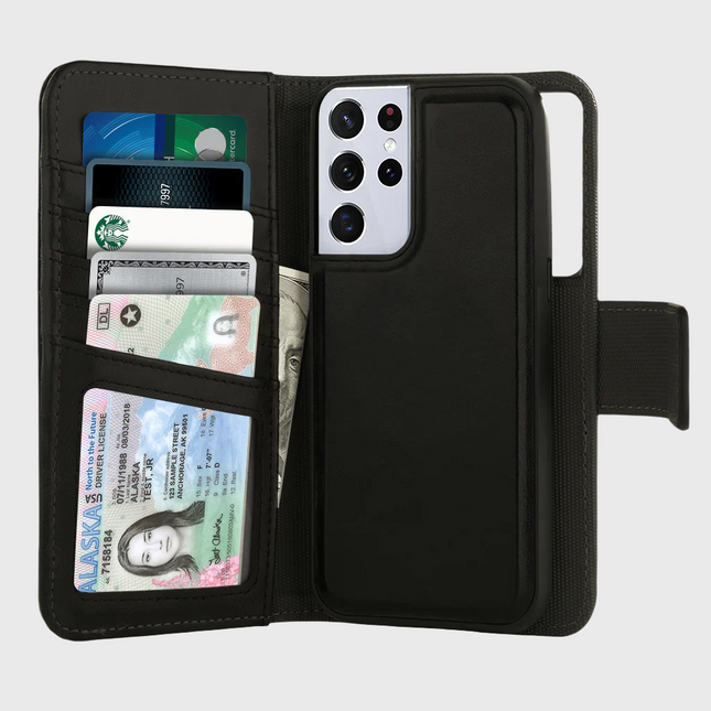 Etui portefeuille détachable Samsung Galaxy S21 Ultra (5 cartes) (5th Ave) (BULK PACKAGING)