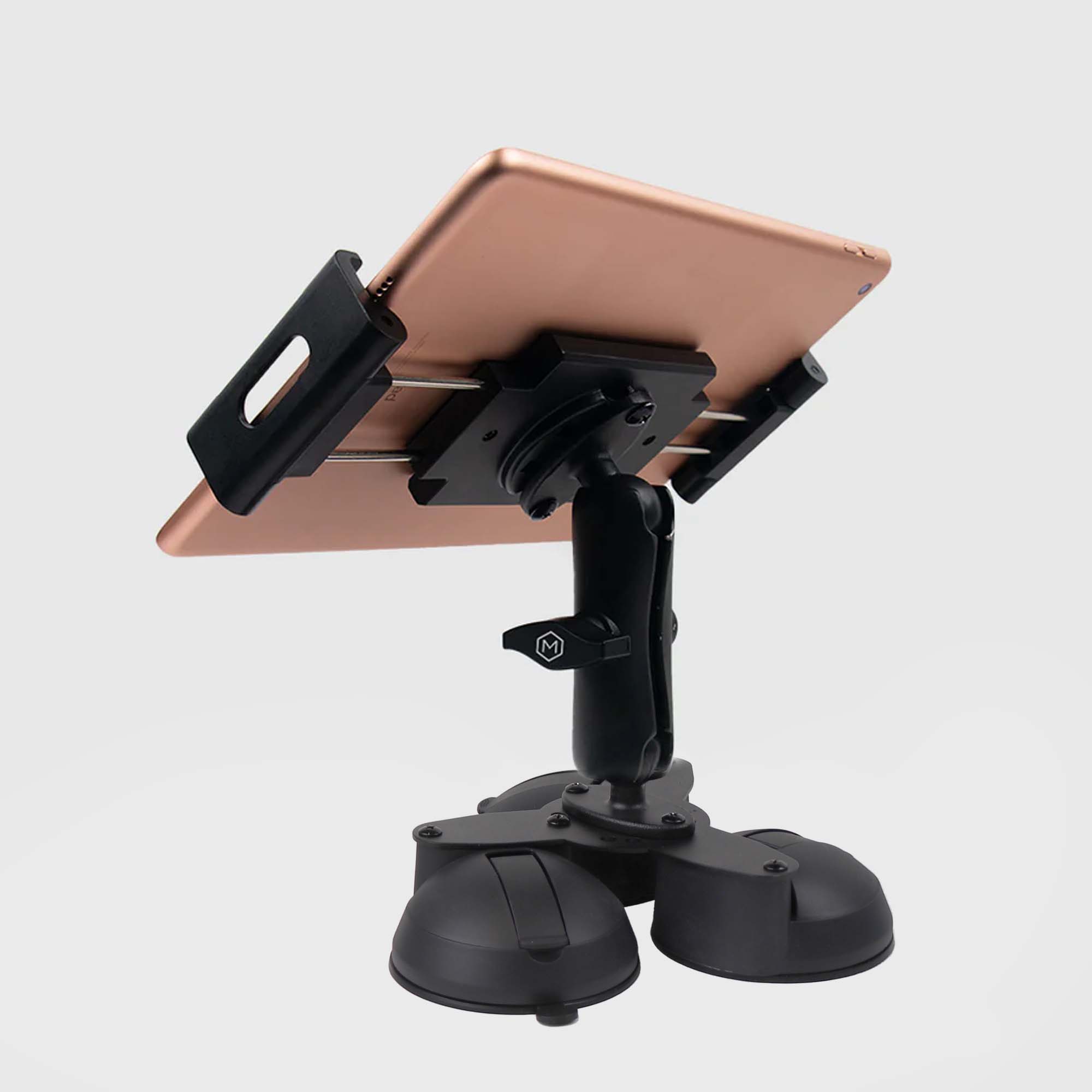 Support Mighty Mount ultra-résistant à triple ventouse pour iPad et tablettes, destiné aux camions et aux flottes