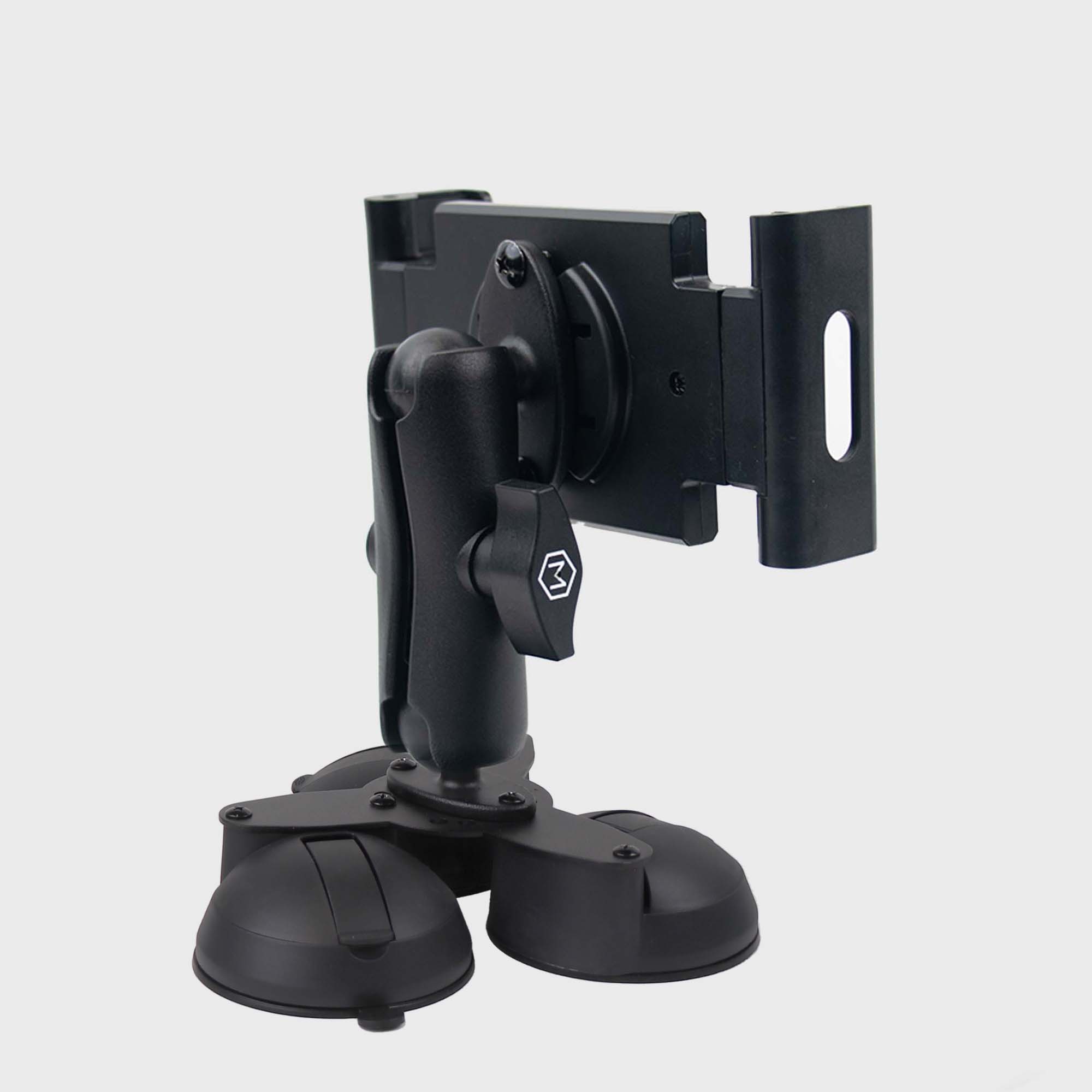 Support Mighty Mount ultra-résistant à triple ventouse pour iPad et tablettes, destiné aux camions et aux flottes