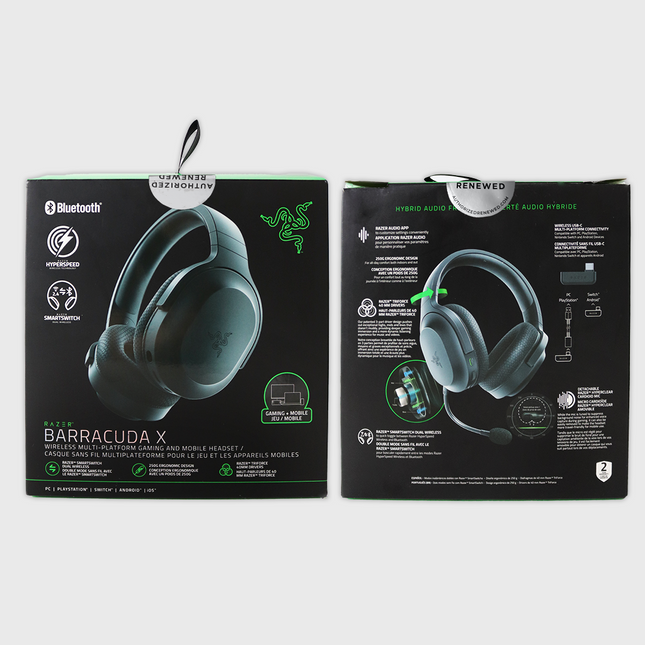 Razer Barracuda X (2022) - Casque sans fil multiplateforme pour jeux et mobiles - Blanc