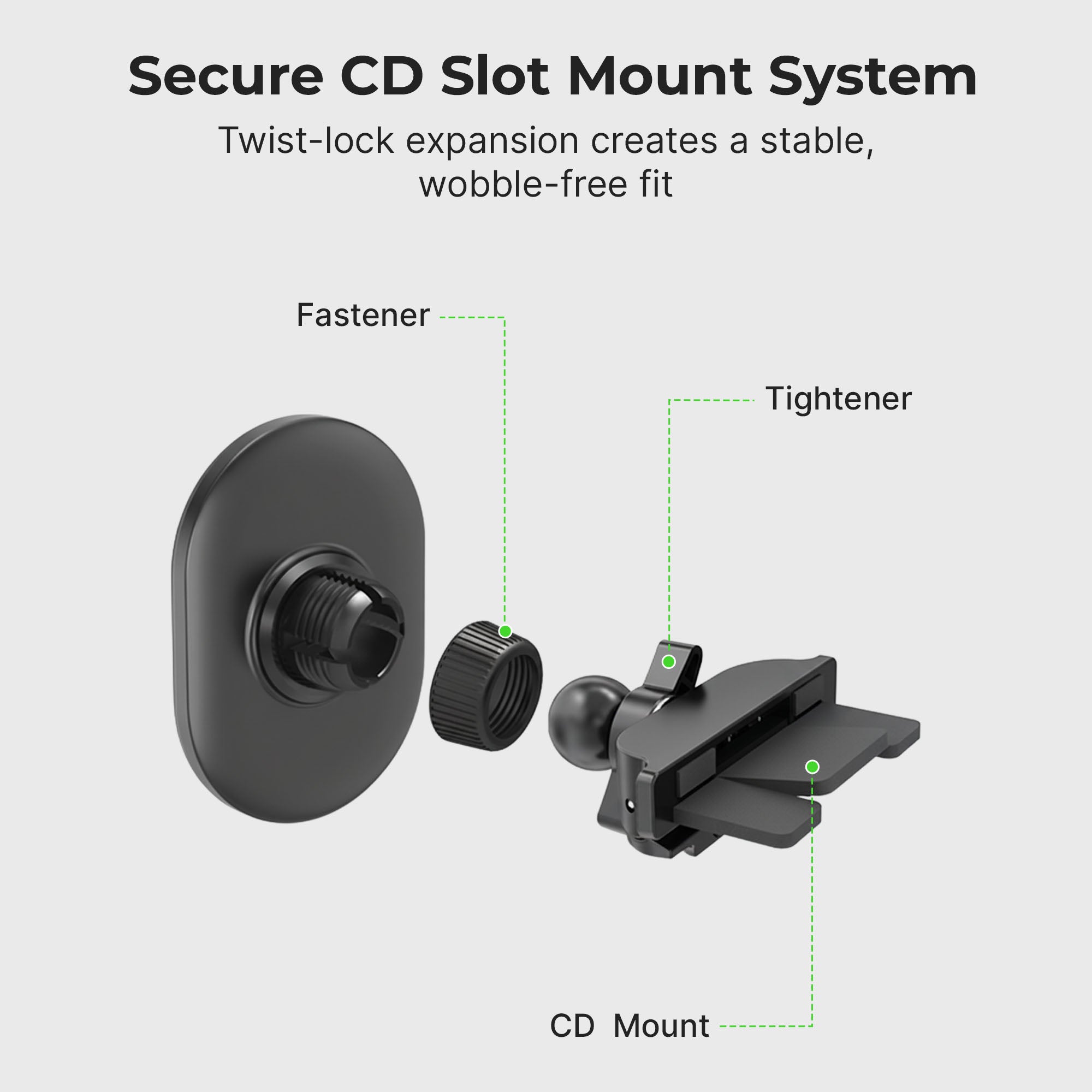 Support de voiture pour CD et téléphone « Mighty Mount » compatible MagSafe