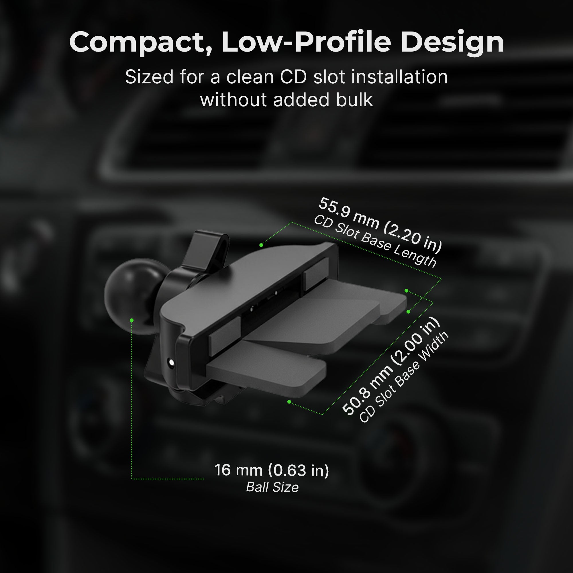 Support de voiture pour CD et téléphone « Mighty Mount » compatible MagSafe