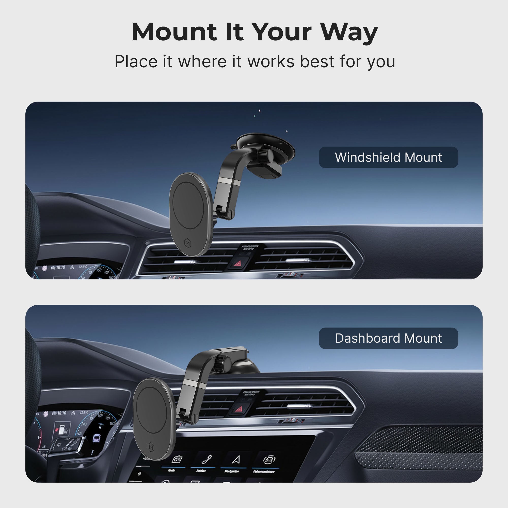 Support magnétique Magsafe avec ventouse ajustable à plusieurs angles