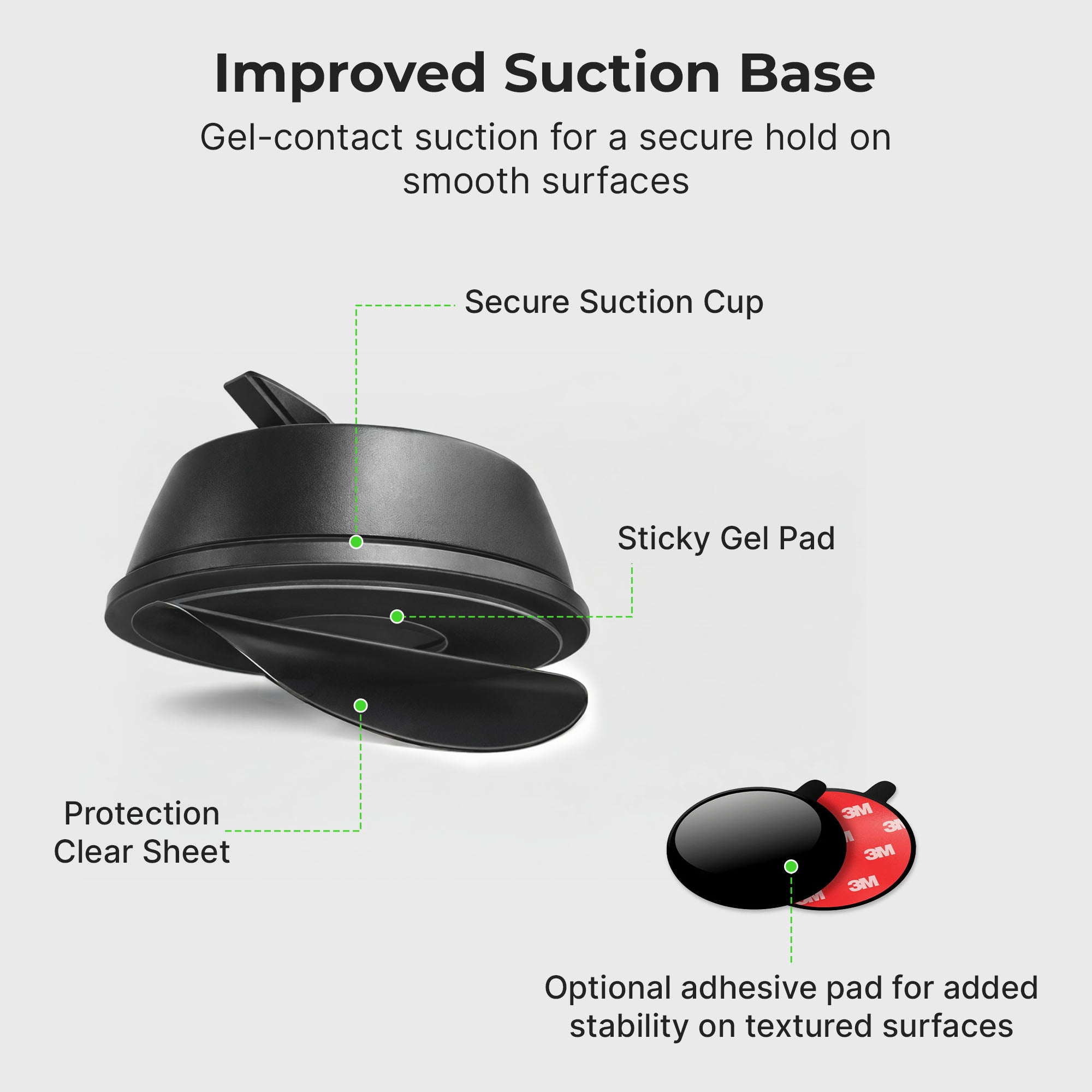 Support magnétique Magsafe avec ventouse ajustable à plusieurs angles