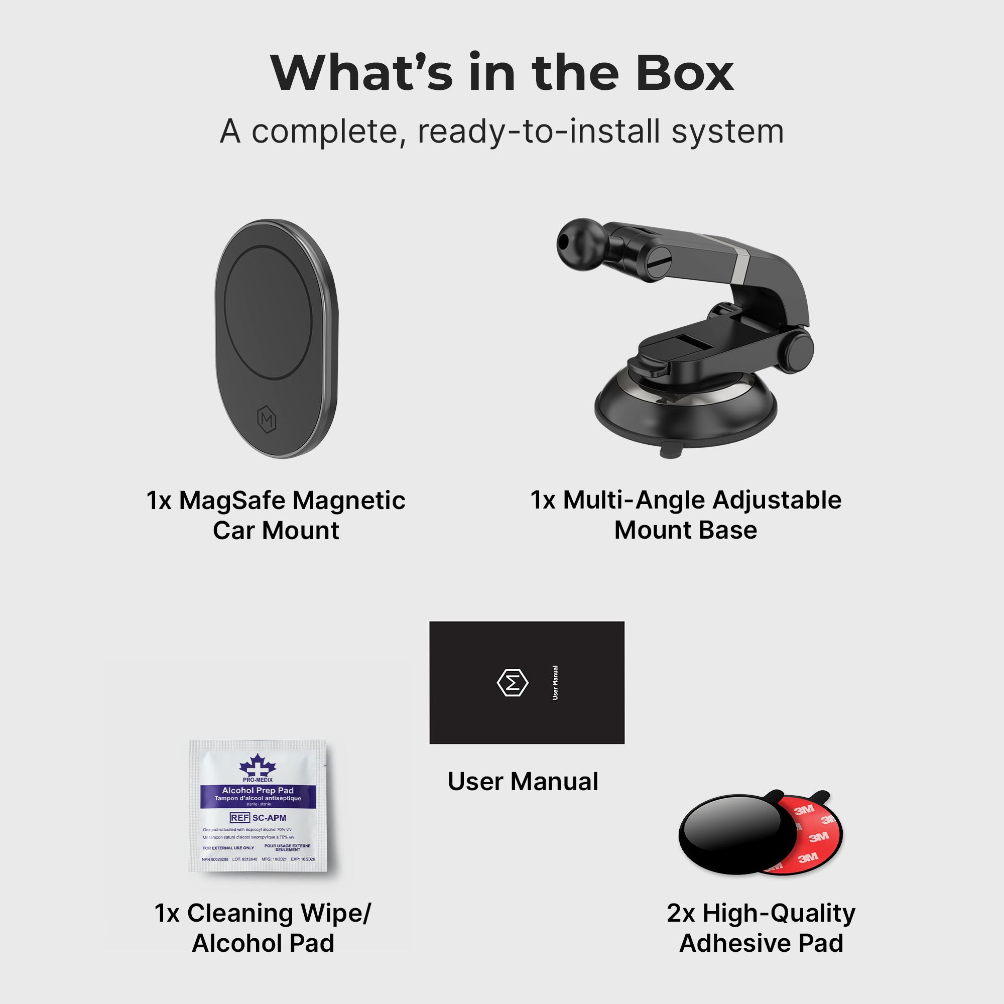 Support magnétique Magsafe avec ventouse ajustable à plusieurs angles