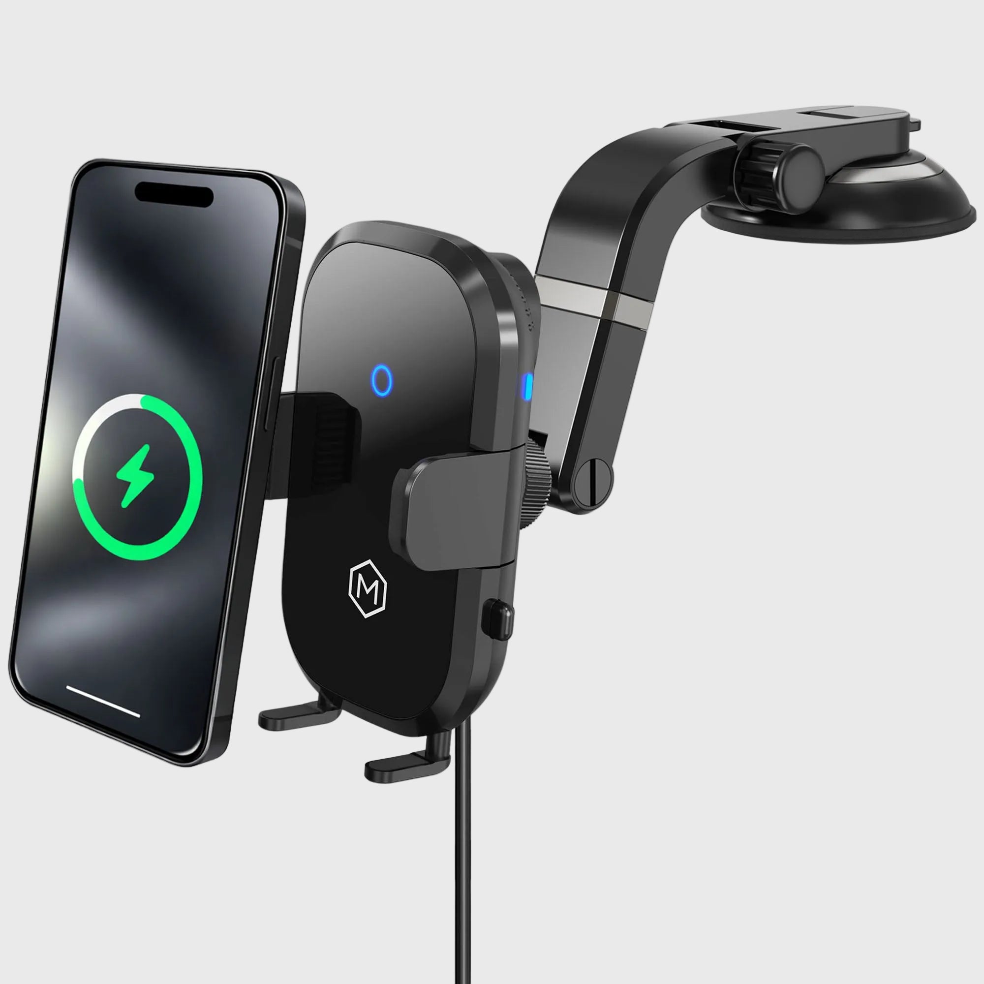 Support de chargeur sans fil Auto Scan rapide pour voiture avec ventouse ajustable à plusieurs angles