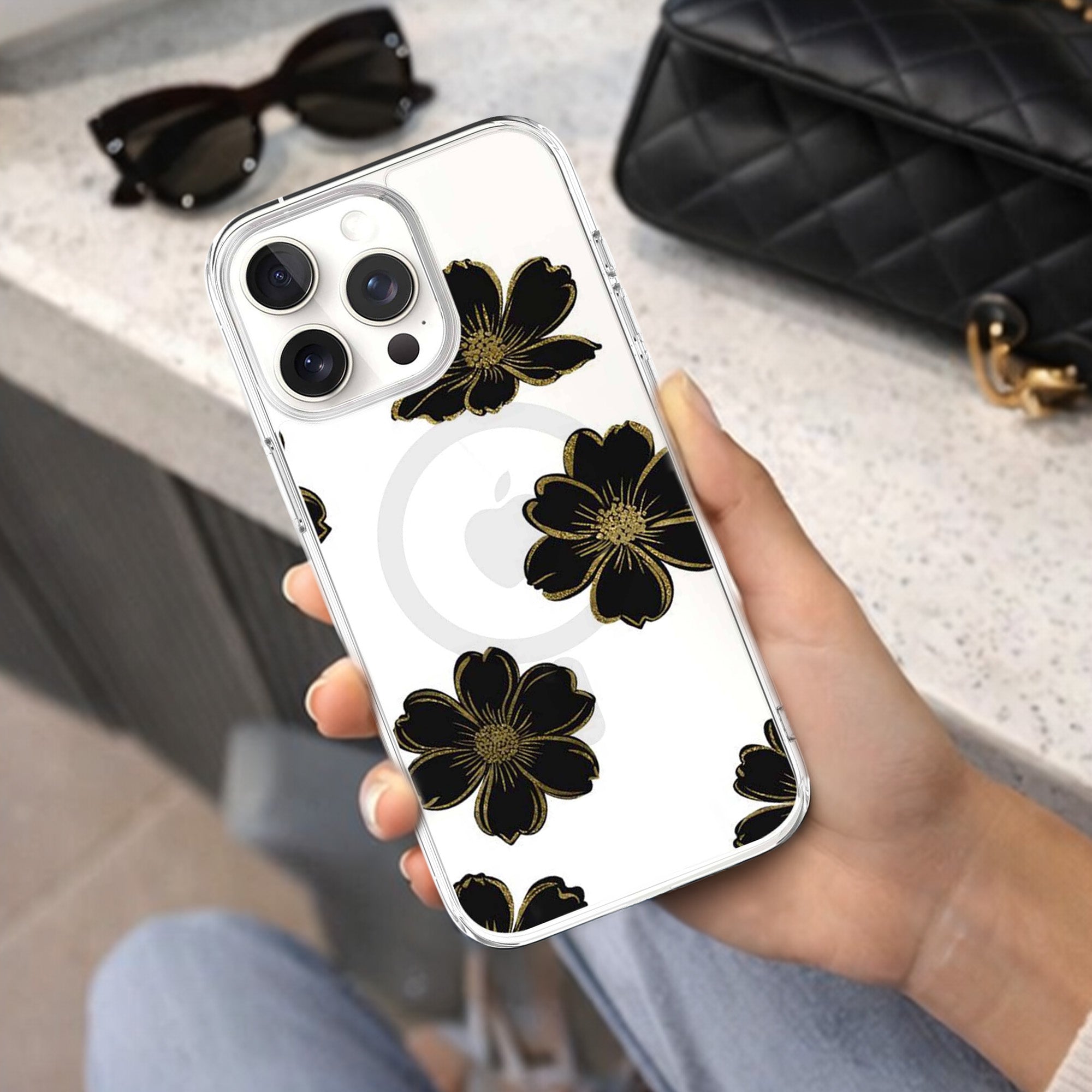 Fleur noire - iPhone 16 Pro Max