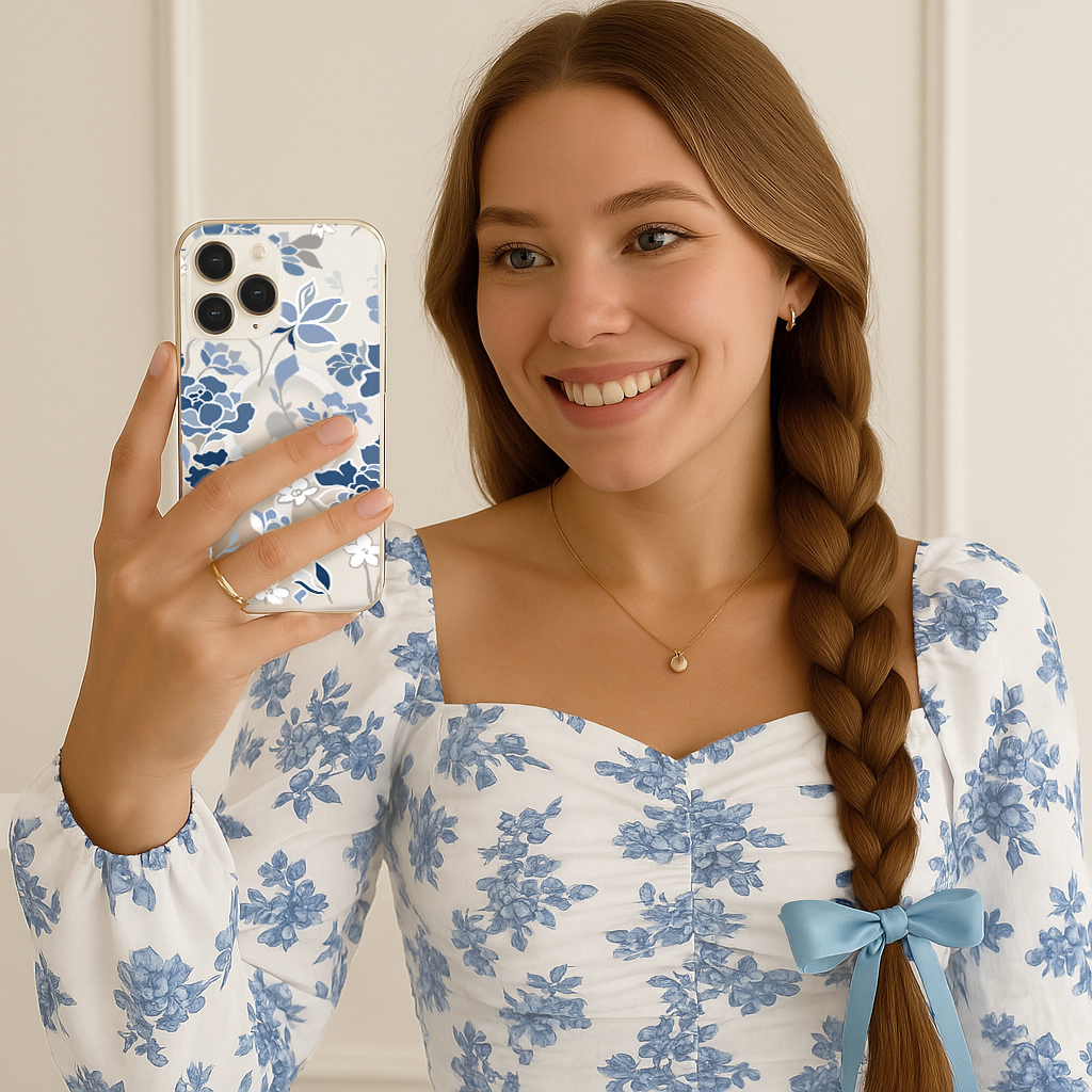 Motif bleu - iPhone 16e/15/14/13