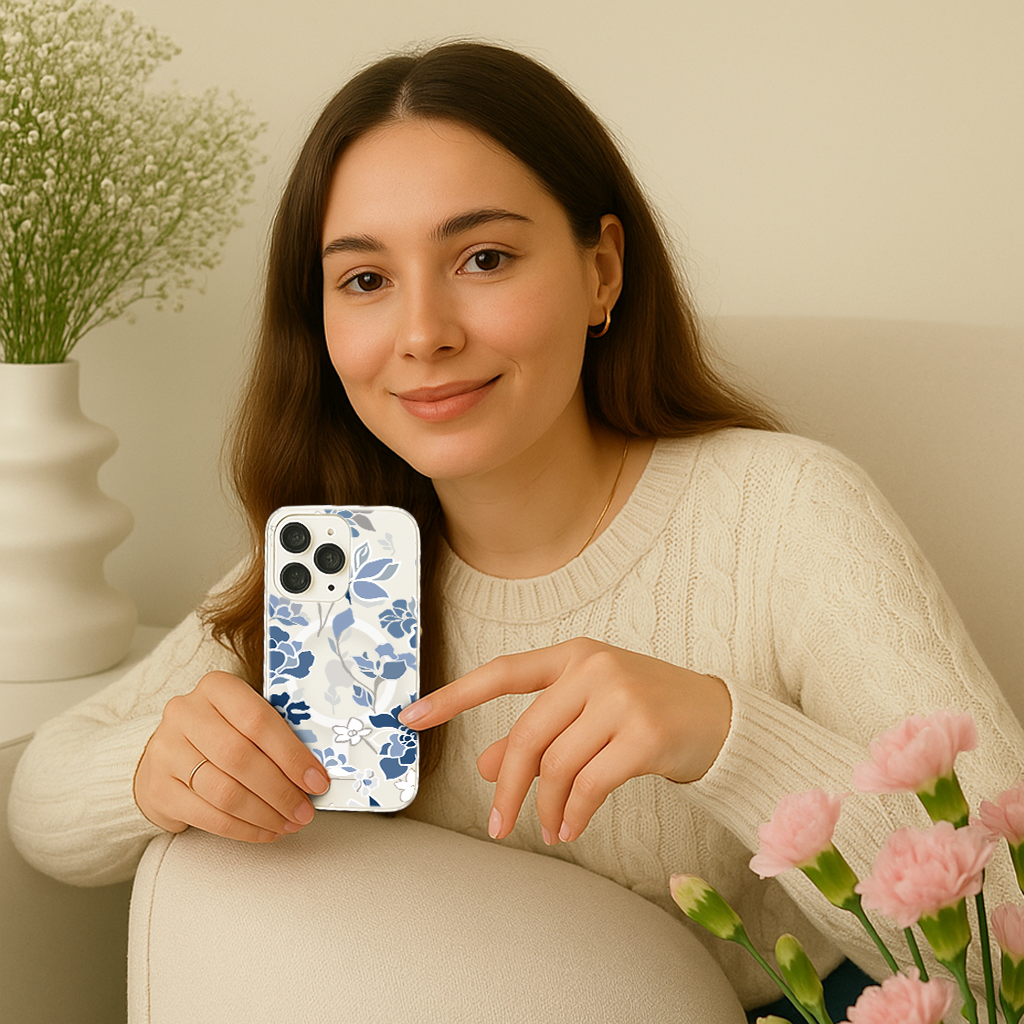 Motif bleu - iPhone 16e/15/14/13