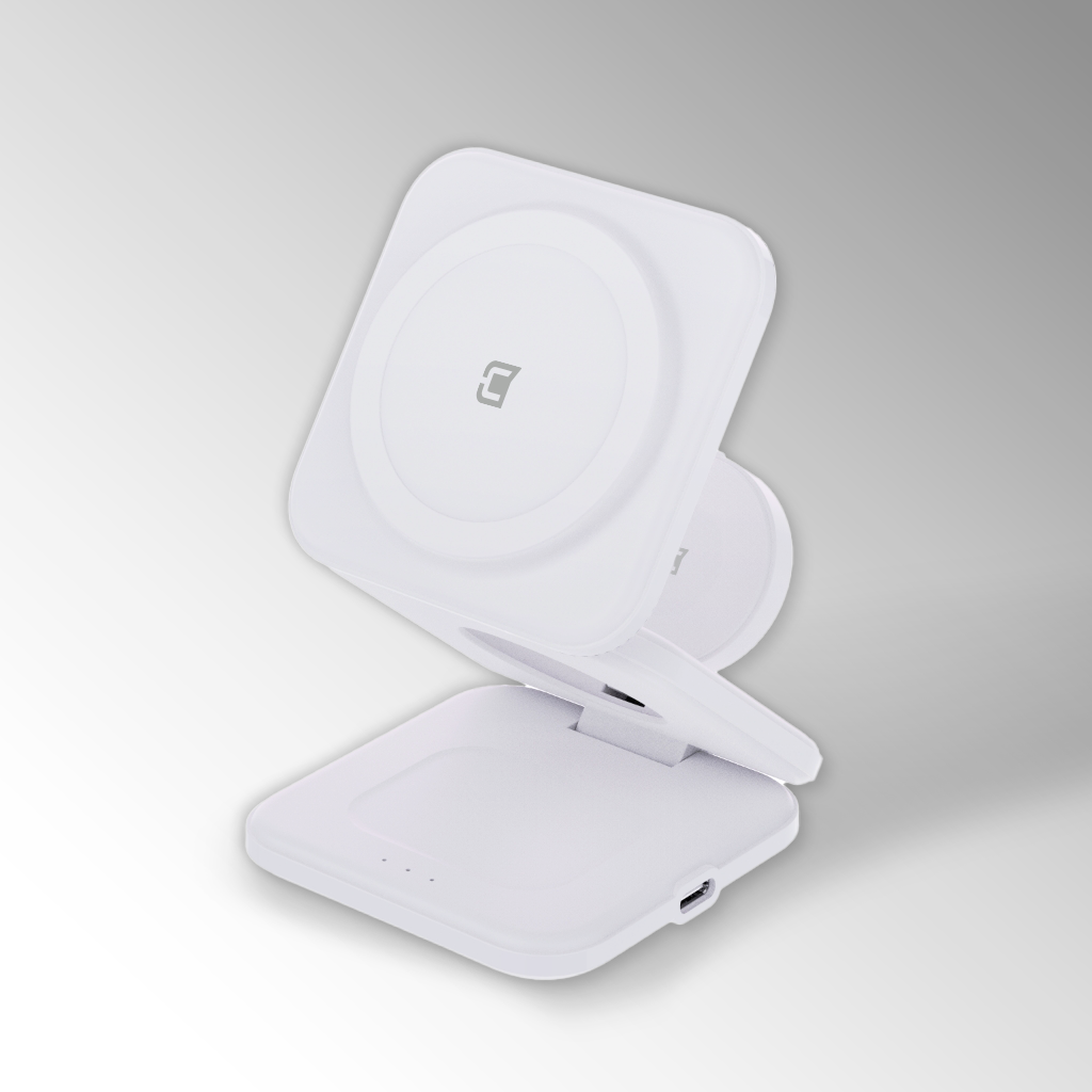 Station de recharge MagSafe 3-en-1 Rockstone – Blanc