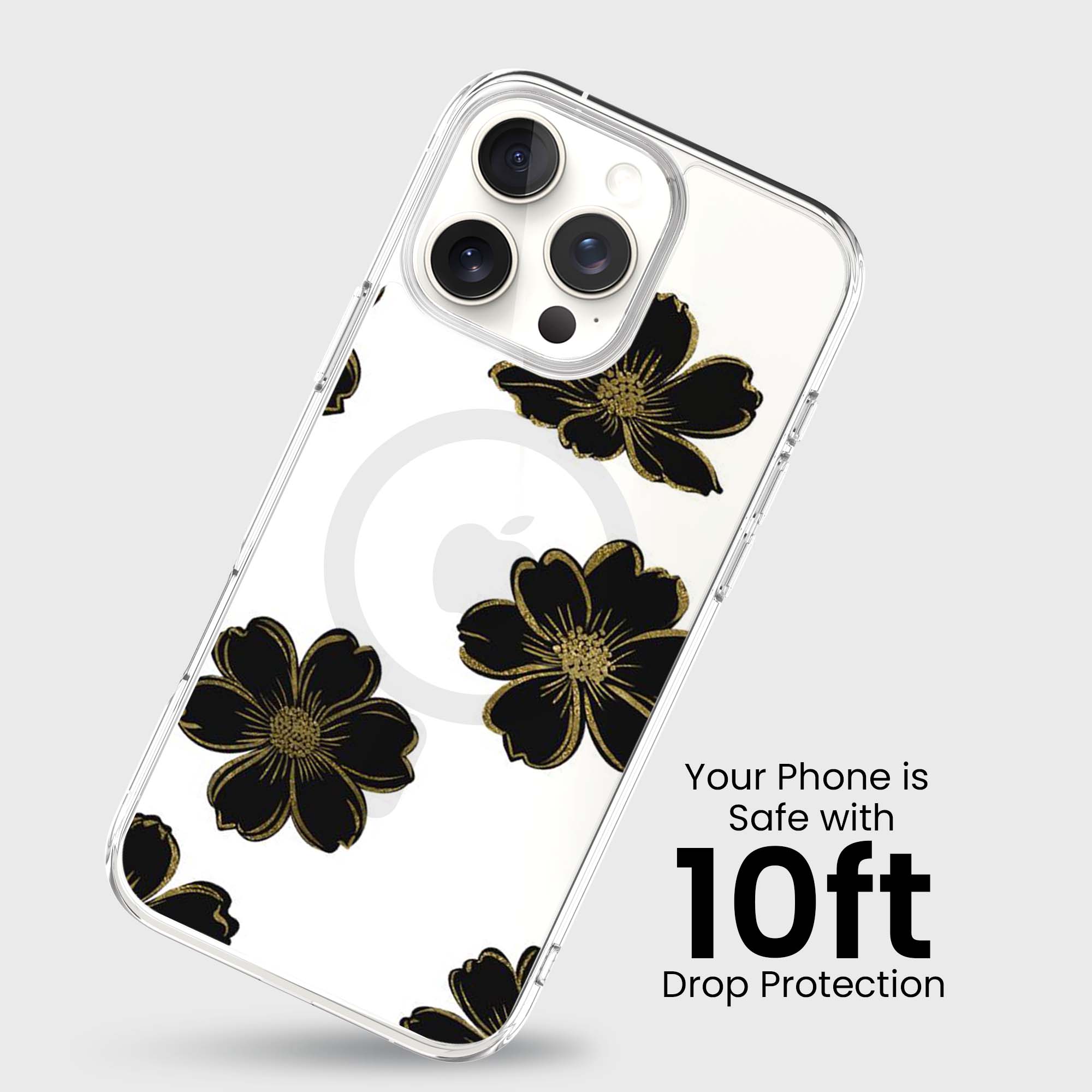 Fleur noire - iPhone 16 Pro