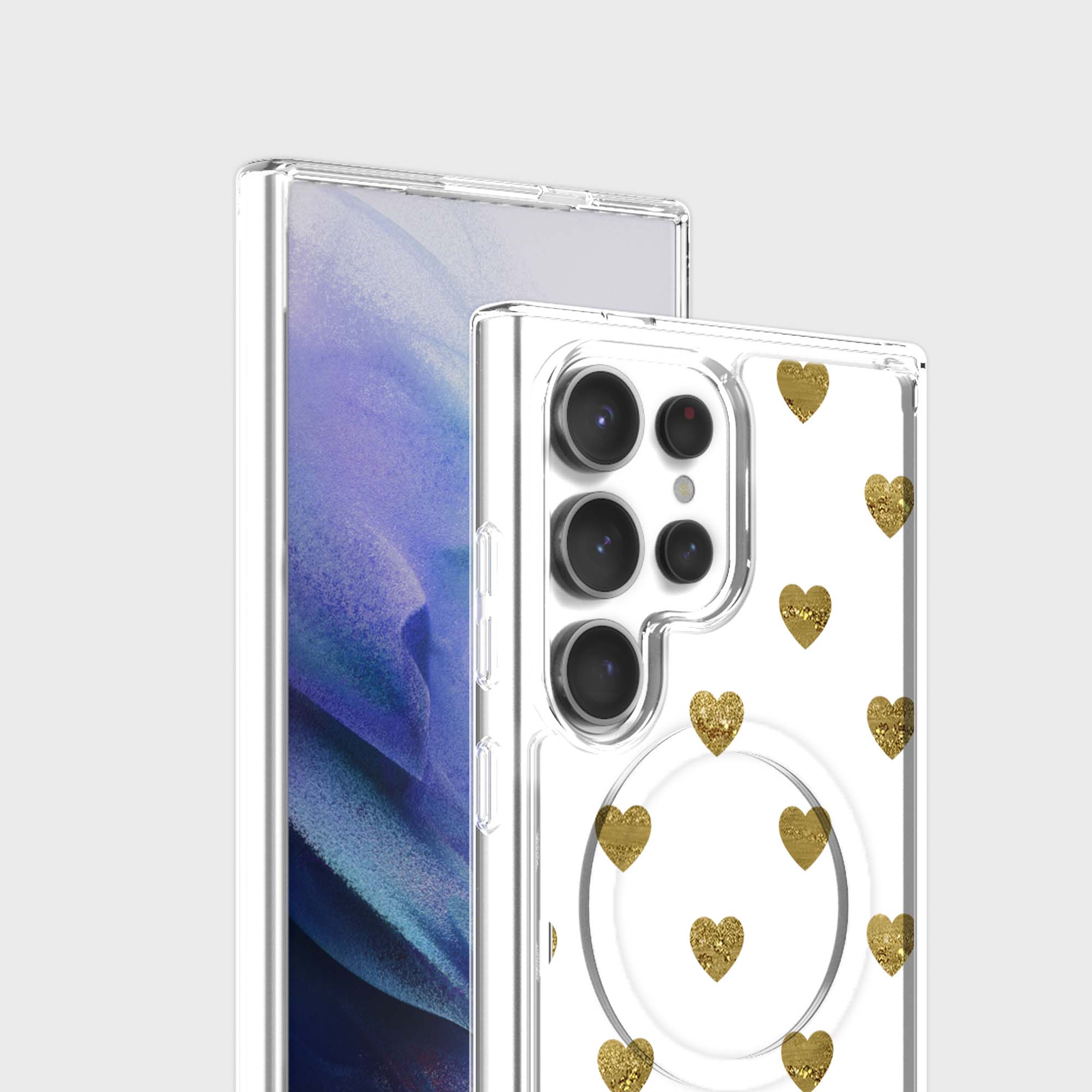 Coeurs de prune d'or - Samsung S25 Ultra