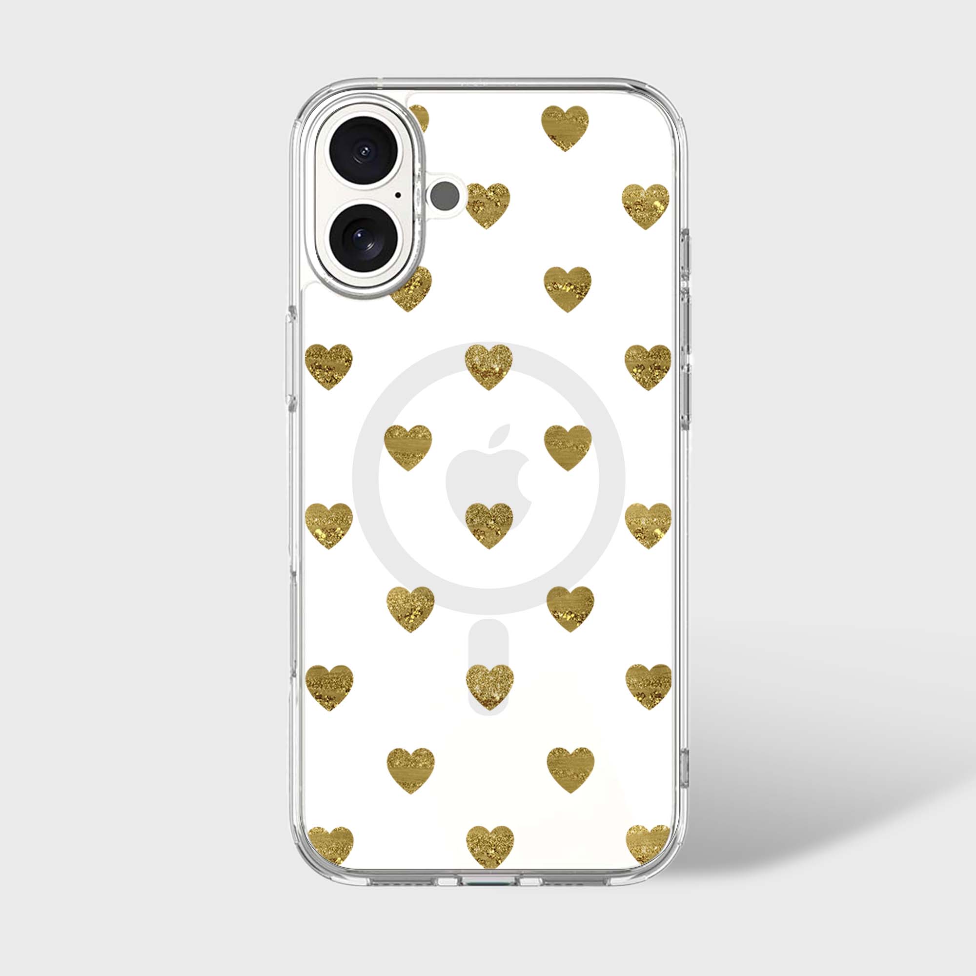 Coeurs en prune d'or - iPhone 16